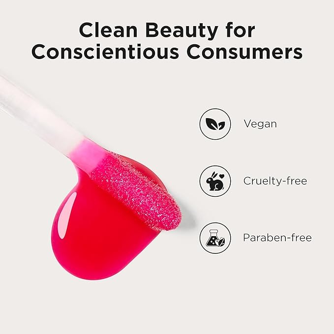 Côte Beauty The Necessity Peptide Lip Shine in Lola - Plumping Coral Lip Gloss with Hyaluronic Acid, Shea Butter & Jojoba Oil - Non-Sticky, Long-Lasting Hydrating Formula-Velvo Beauty