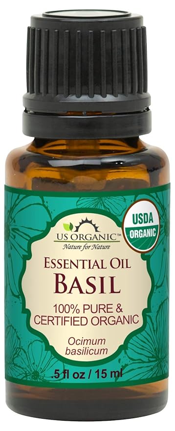 US Organic 100% Pure Basil Essential Oil - USDA Certified Organic, Steam Distilled, 15 ml-Velvo Beauty