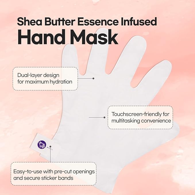 Epielle Moisturizing Hand Masks 6 Pairs, Deep Moisturizing Gloves for Dry, Cracked Hands, Relieve and Soften with Sunflower Seed Oil & Avocado Oil, Korean Skin Care, Spa Set, Self Care Gifts for Women-Velvo Beauty