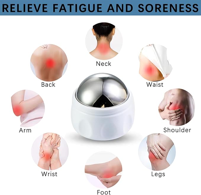 Cold Massage Roller Ball, Trigger Point Therapy, for Muscle & Myofascial Release, Deep Tissue Massage Pain Relief, Great Tool for Back/Neck Pain, Muscles Recovery-Velvo Beauty