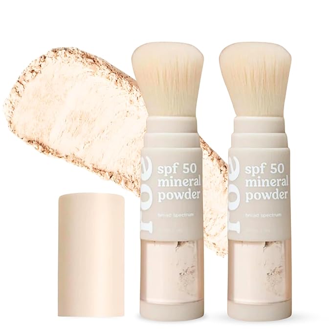 Roe Wellness- Kids SPF 50 Brush On Mineral Sunscreen Powder EWG Certified, Non-Toxic, Reef-Friendly, Easy to Apply for Kids, Babies & Parents (2Pack)-Velvo Beauty