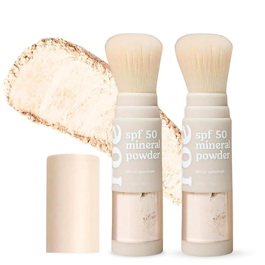 Roe Wellness- Kids SPF 50 Brush On Mineral Sunscreen Powder EWG Certified, Non-Toxic, Reef-Friendly, Easy to Apply for Kids, Babies & Parents (2Pack)-Velvo Beauty