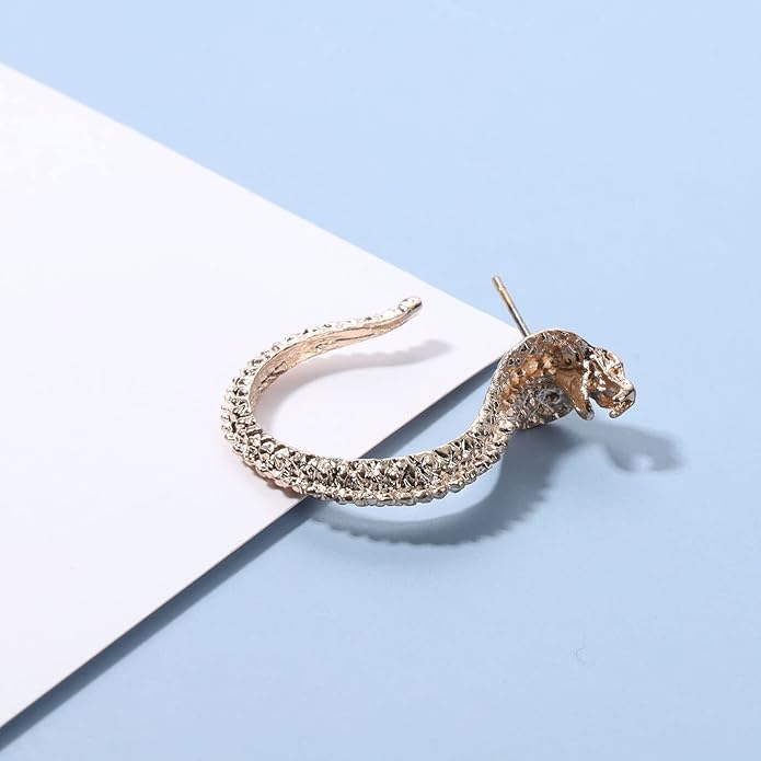 Vintage Snake Studs Earrings Gold Snake Dangle Earrings Animal Serpent Earrings Punk Cool Snake Earrings Jewelry for Women Girls Gifts-Velvo Beauty