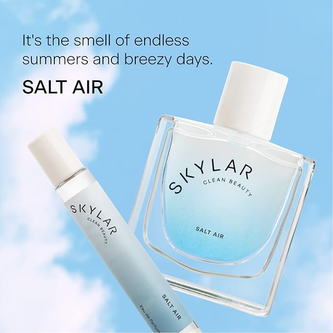 Skylar Salt Air Eau de Parfum - Hypoallergenic & Clean Perfume for Women & Men, Vegan & Safe for Sensitive Skin - Fresh Perfume with Notes of Driftwood, Sea Salt & Seaweed - 50mL /1.7 Fl oz-Velvo Beauty