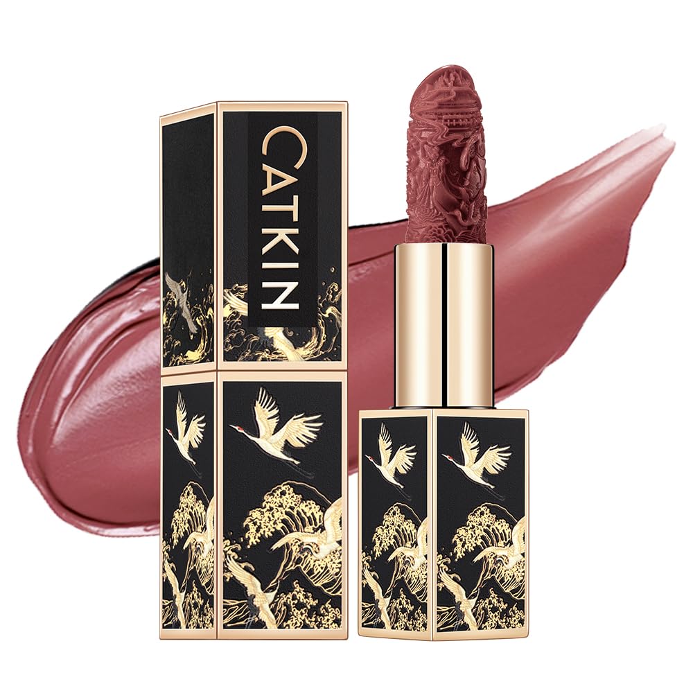 Catkin Moist Lipstick Hydrating High Impact Color Infused with Vitamin E and Avocado Oil Smooth Soft Texture Long Lasting Glow Finish 172-Velvo Beauty