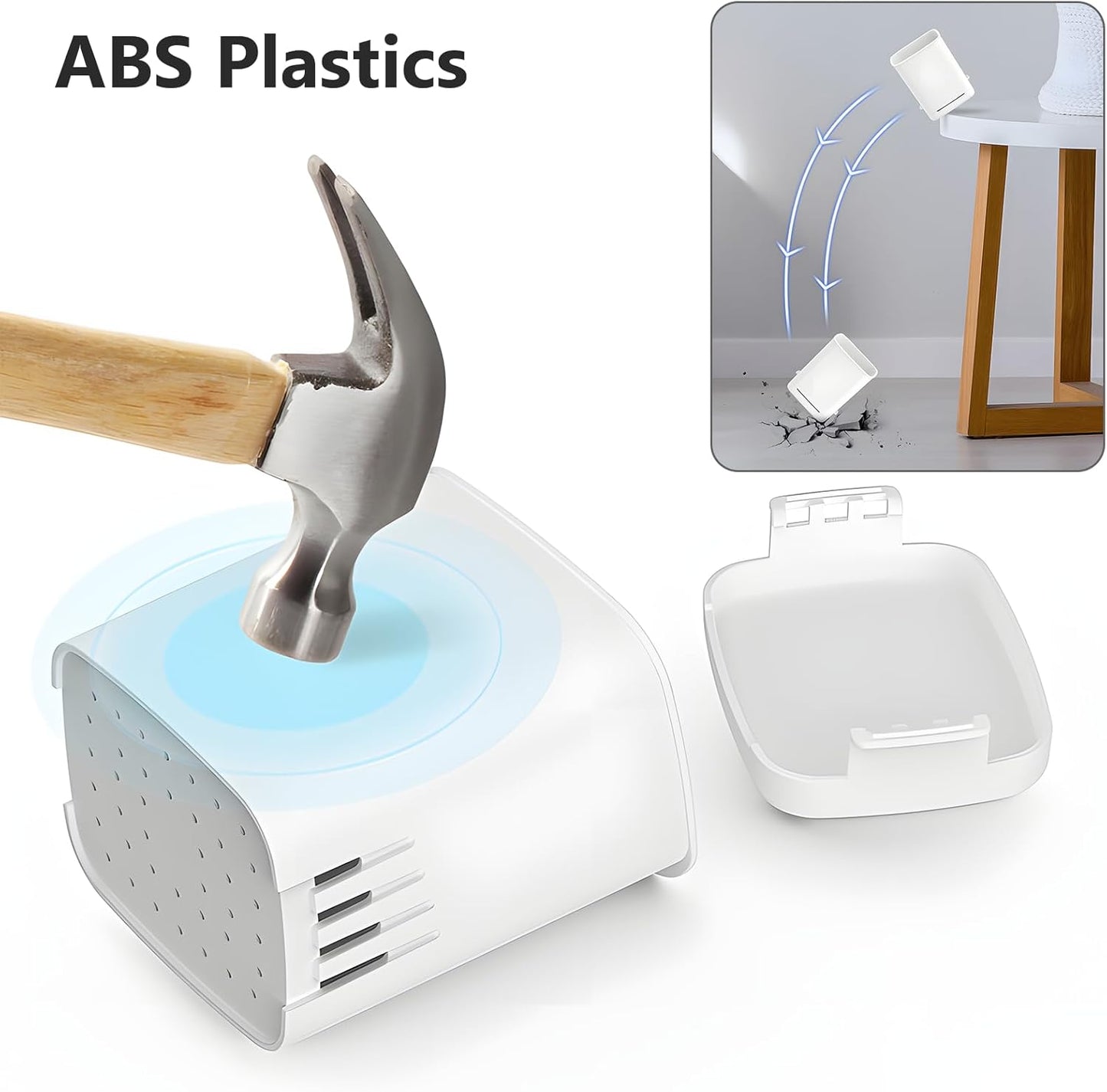 Toothbrush Holder Cup Wall Mounted Drill-Free for Bathroom Shower Electric Toothbrush Toothpaste Razor Holder Removable Waterproof Sturdy Self Draining, Tableware Holder for Kitchen(1pcs&White)-Velvo Beauty