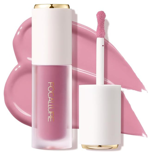 FOCALLURE Silky Cream Liquid Blush,Leaving a Matte Dewy Makeup Look,Easy to Apply and Create a Natural Flush,Long Lasting and Lightweight Cheek Blush Face Makeup,FEELING GOOD-Velvo Beauty