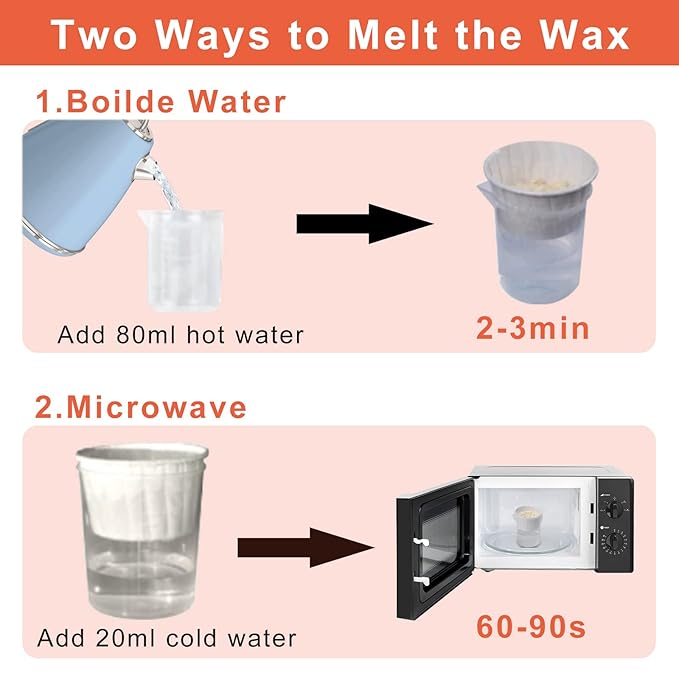 Nose & Ear Hair Wax Kit for Men & Women, 100g Wax with 20 Applicators, Safe Home Grooming Solution for Painless 15-20 Time Usage-Velvo Beauty