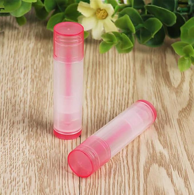 5ml 50 Pcs Empty Clear Lip Balm Tubes Containers with Twist Bottom and Multi Color Caps for Making Lip Balm,DIY Cosmetic Tubes-Velvo Beauty