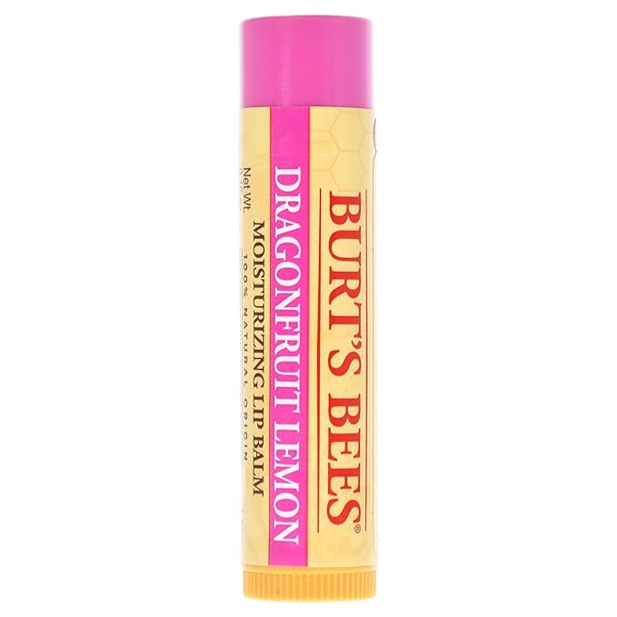 Burts Bees Dragonfruit Lemon Moisturizing Lip Balm Unisex 0.15 oz (I0115832)-Velvo Beauty