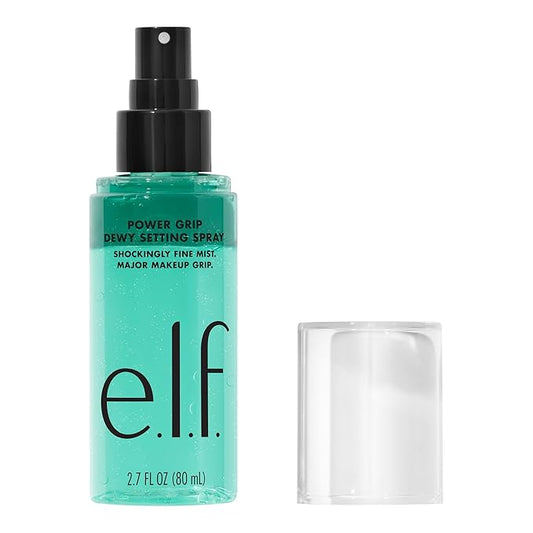 e.l.f. Power Grip Dewy Setting Spray, Ultra Fine Mist Made With Hyaluronic Acid, Grips Makeup For A Hydrated, Dewy Finish, Vegan & Cruelty-Free-Velvo Beauty