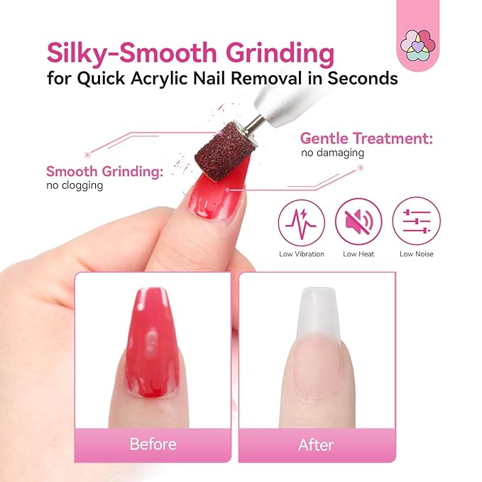SAVILAND Essentials Electric Nail Drill: 40000RPM High-Torque Nail File Quick Removal for Acrylic Nails Easy Operation Portable Nail Drill for Beginner Home DIY Nail Art Manicure Pedicure-Velvo Beauty