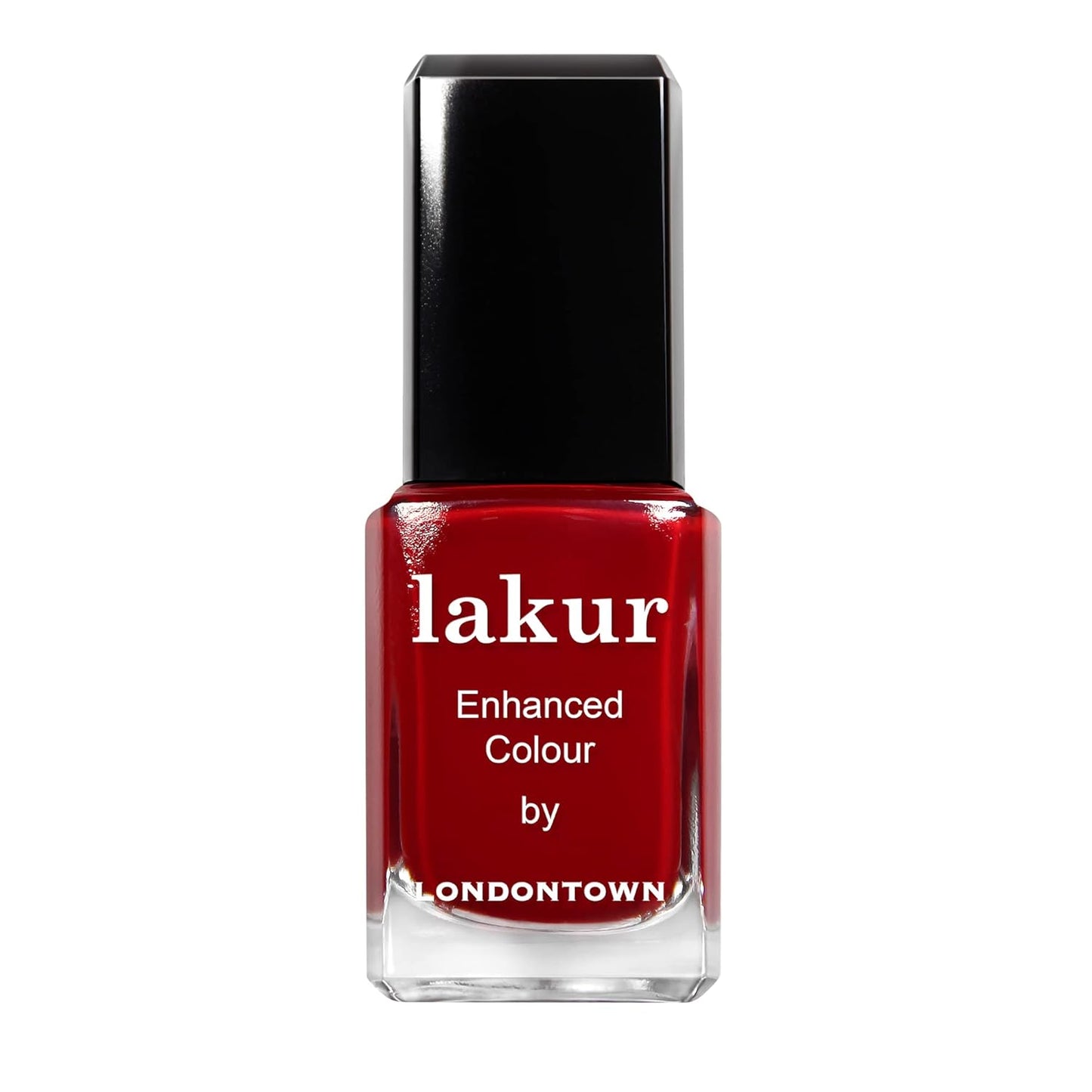 LONDONTOWN lakur Nail Polish - Chip-Resistant, Non-Toxic, Conditions & Hydrates Nails | Glossy Scarlet Red, Vendetta, .40 fl oz-Velvo Beauty