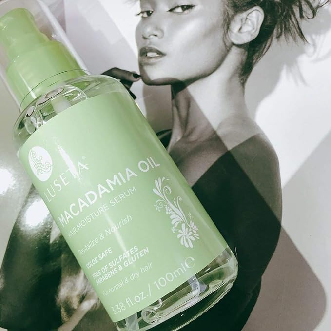 Luseta Macadamia Oil Hair Moisture Serum Nourishing & Revitalizing for Normal and Dry Hair 3.38oz-Velvo Beauty