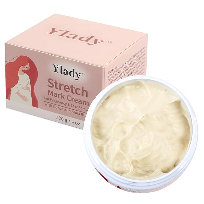 Stretch Mark Cream 120g/4 oz Stretch Marks Lotion Pregnancy Creams, Belly Butter Pregnant Women Stretch Mark Removal Treatment, Maternity Skin Care Moisturizer Scar Wrinkle Prevention-Velvo Beauty