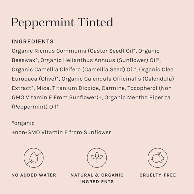 Kari Gran Lip Whip | Moisturizing Lip Balm with Organic Oils | Glossy Sheen + Peppermint | Rich Buttery Texture, Hydrates & Protects | Non-GMO, Organic Ingredients, Made in USA (Tinted Peppermint)-Velvo Beauty