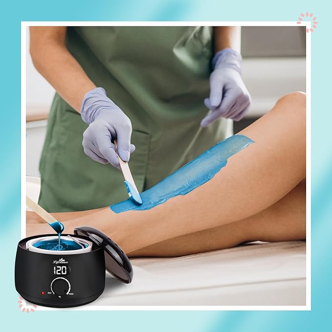 Lifestance Professional Wax Pot Warmer, L2 Premium Digital Wax Melt Machine for Hair Removal, 500ml 14oz LCD Wax Heater for Hard Wax Beads Fast Heat, Home Waxing for Body Brazilian Bikini Face Eyebrow-Velvo Beauty