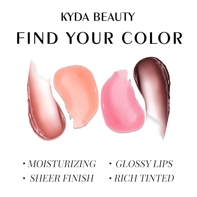 KYDA Tinted Lip Balm, Hydrating Sheer Formula Lip Balm, Natural Glossy Finish, Moisturizing Lip Care Balm for Dry Lips, Pink Candy-Velvo Beauty