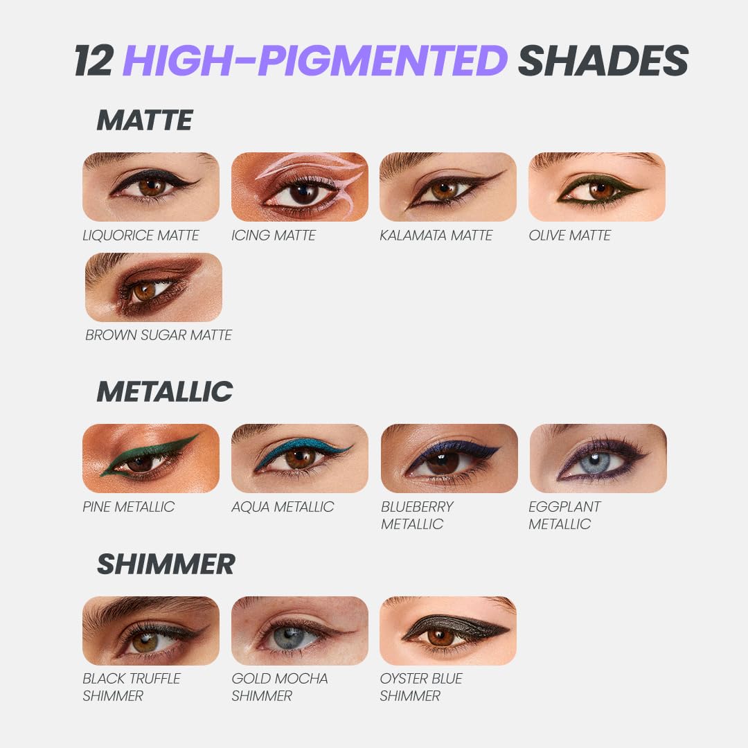 Wonderskin 1440 Longwear Green Eyeliner Pencil with Sharpener - Waterproof, Sharpenable Eyeliner Pencil & Smudge Proof Green Eye Liner Pencils (Olive)-Velvo Beauty