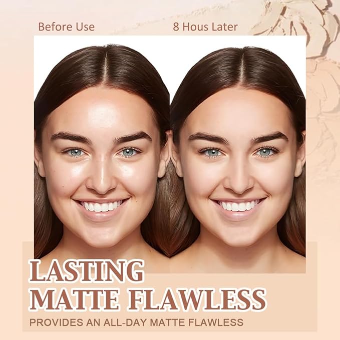 Oil Control Matte Perfection Face Pressed Powder, Matte Smooth Flawless Setting Powder Makeup, Polvo Compacto De Maquillaje, Waterproof Long Lasting, Cruelty Free, 0.35Oz(120 Vanilla, 1)-Velvo Beauty