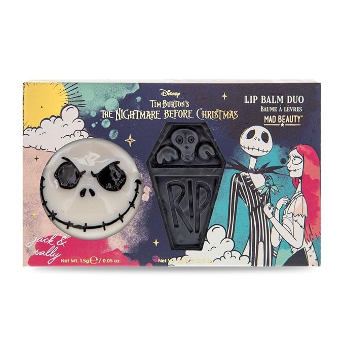 Mad Beauty Nightmare Before Christmas Mystic Lip Balm Duo | 2-Piece Set | Recommended for All Ages | Moisturizing & Fun | Perfect for Disney Fans-Velvo Beauty