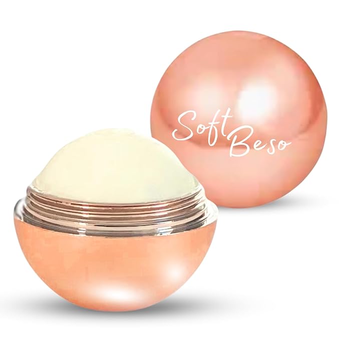 SoftBeso Lip Balm (Rose Gold-Vanilla) Flavored Lip Care | Lip Balm for Beautiful, Soft Lips | For Dry and Chapped Lips| Vegan| Clean ingredients-Velvo Beauty