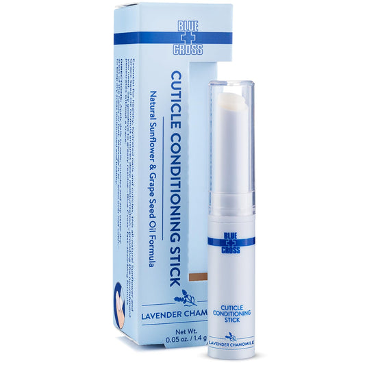 Blue Cross Cuticle Balm Conditioning Stick, Scented Cuticle Softener Oil Balm, Nourishing Sunflower & Grape Seed Oil, Professional Nail Care Supports Dry + Damaged Cuticles, 0.05oz, Lavender Chamomile-Velvo Beauty