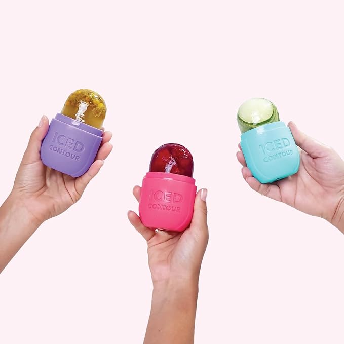 Ice Roller for Face, Ice Face Roller for Eyes, Neck and Cold Therapy for Injuries. Ice Mold for Face Massager, Skin Care. Remove Fine Lines, Shrink Pores, Reduce Acne (Purple)-Velvo Beauty