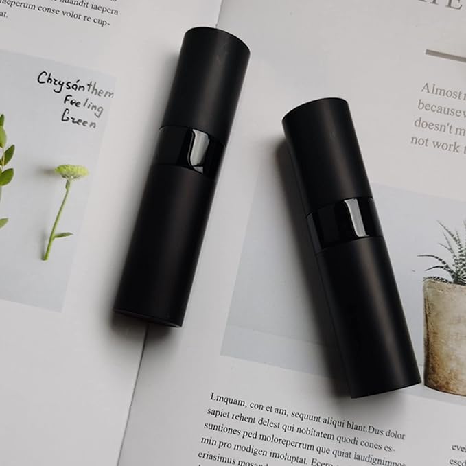 14 PCS/8ML Portable Atomizer Perfume Bottles, Mini Empty Refillable Cologne Spraye Bottle, Pocket Travel Perfume Liquid Sprayer (Matte Black)-Velvo Beauty