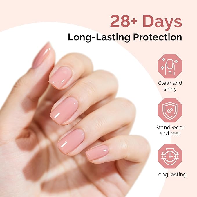 MelodySusie Base Coat Long Lasting Soak Off UV LED Nail Lamp Nail Polish Art Design Manicure Kit Perfect Gifts for Women Girls 1 Pcs 15ml-Velvo Beauty