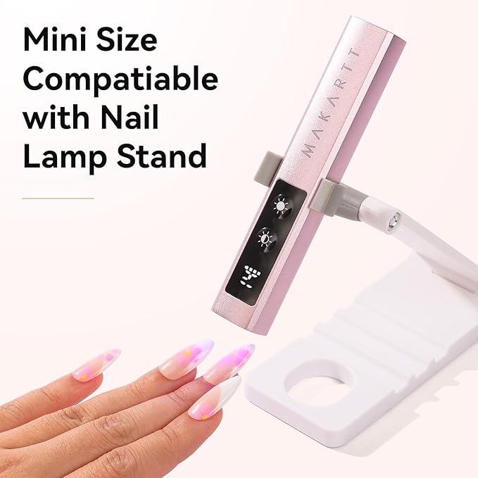 Makartt Handheld UV Nail Lamp with Painless Mode: Portable Flash Cure Lamp for Fast Curing Gel Polish Nails Tips & Glue Rechargeable USB Nail Art Light with LCD 3 Timer for Home Salon Use-Velvo Beauty