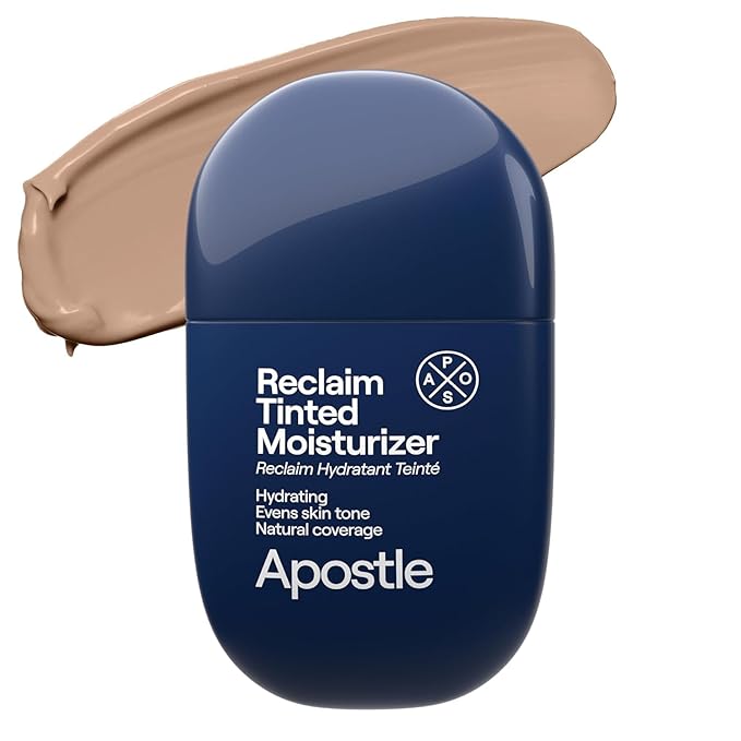 APOSTLE Reclaim Tinted Moisturizer for Men (7 Savanna La Mar) Niacinamide, Vitamin E, Squalane, Hyaluronic Acid, Tinted Face Moisturizer For Men.Hydrates, Evens Skin Tone 1 Fl. Oz.-Velvo Beauty