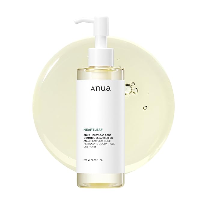 Anua Heartleaf Pore Control Cleansing Oil, Oil Cleanser for Face, Makeup Blackhead Remover, Korean Skin Care 6.76 fl oz(200ml) (original)-Velvo Beauty