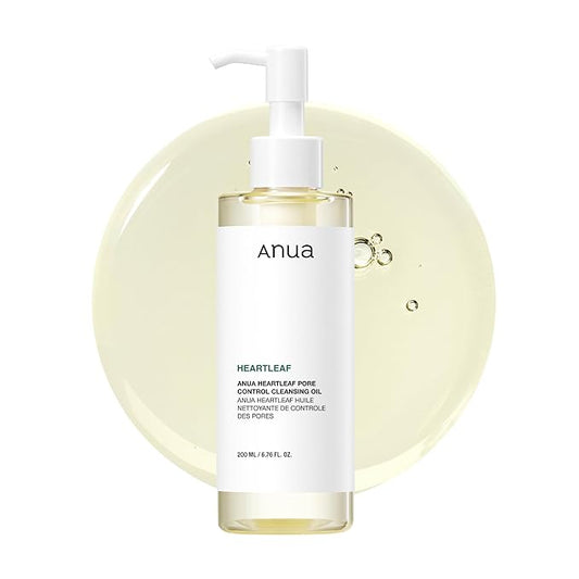 Anua Heartleaf Pore Control Cleansing Oil, Oil Cleanser for Face, Makeup Blackhead Remover, Korean Skin Care 6.76 fl oz(200ml) (original)-Velvo Beauty
