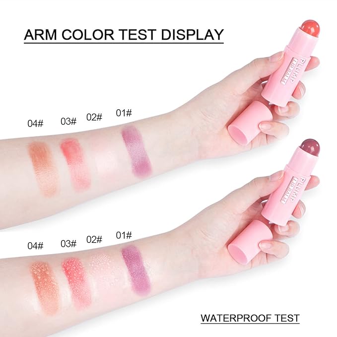 Plumping Lip Balm - Tinted Lip Balm Plumper - Enhancing & Hydrating Lip Moisturizer Fade Lip Lines Lip Care 0.17Oz/4.8g - 02 SAKURA PINK-Velvo Beauty