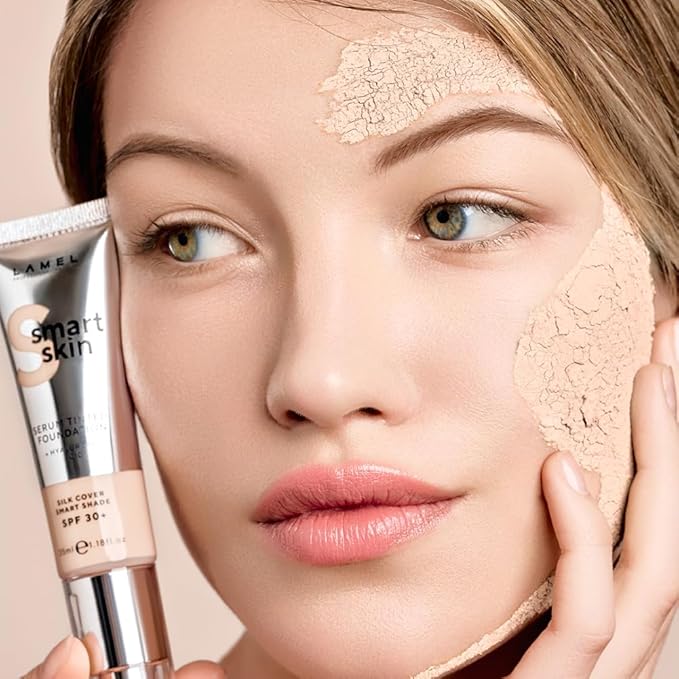 Lamel- Smart Skin Serum Tinted Foundation - 405 Latte | Smoothens skin | Weightless texture| Blurs pores | All-day wear | 35ml-Velvo Beauty