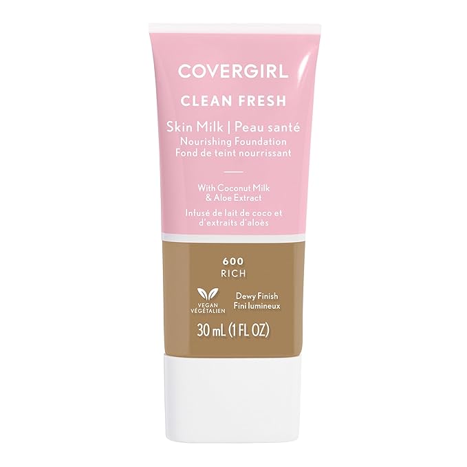 COVERGIRL Clean Fresh Skin Milk Foundation, Rich, 1 Fl Oz (Pack of 1) (packaging may vary)-Velvo Beauty