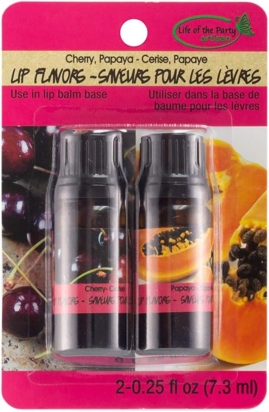 Cherry/Papaya Lip Flavors, 2 Pack, 61024-Velvo Beauty