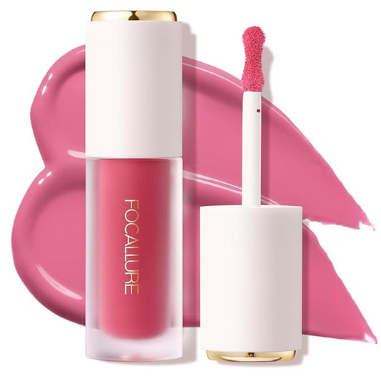 FOCALLURE Silky Cream Liquid Blush,Leaving a Matte Dewy Makeup Look,Easy to Apply and Create a Natural Flush,Long Lasting and Lightweight Cheek Blush Face Makeup,CATCH ME-Velvo Beauty