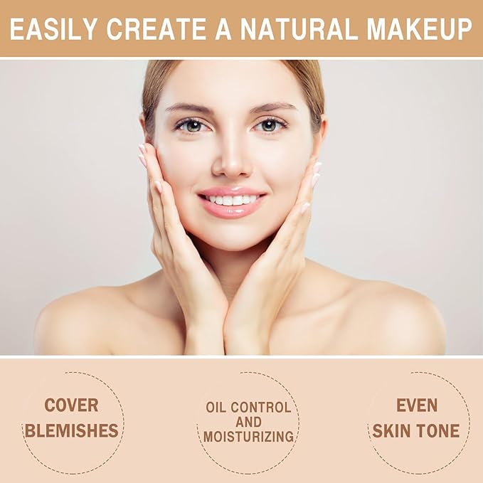 Skin Tone Adjusting CC Cream Spf 50, Colour Correcting Self Adjusting for Mature Skin, Moisturizing Skin, Primer, Concealer, Brightening Skin Tone（2Pcs Natural Color）-Velvo Beauty