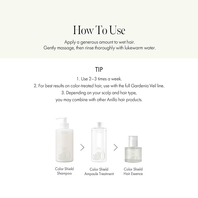 Gardenia Veil Color Shield Ampoule Treatment – Shine-Boosting Hair Mask for Color-Treated Hair – Protein & Amino Acid Complex, Daily Use, Silicone-Free, 200 ml / 6.76 fl oz-Velvo Beauty