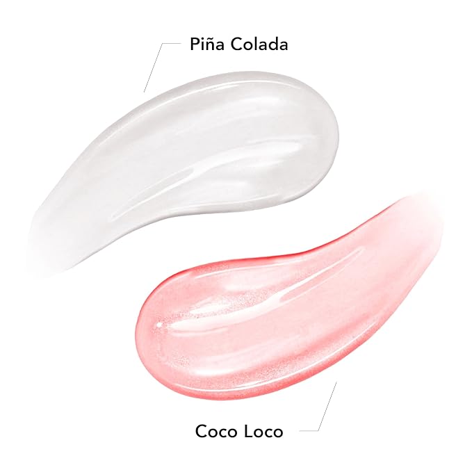 Coconut Lip Oil | Clear Transparent Lip Treatment with Coconut Oil | Moisturizing Lip Oil | Vegan & Cruelty Free Lip Oil | 99% Natural Lip Oil | Piña Colada 5 ml (Transparent)-Velvo Beauty