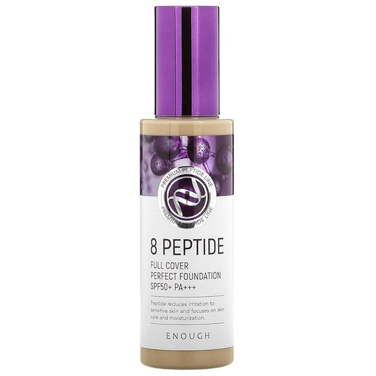 Enough 8 Peptide, Full Cover Perfect Foundation, SPF 50+ PA+++, #21, 3.53 oz (100 g)-Velvo Beauty
