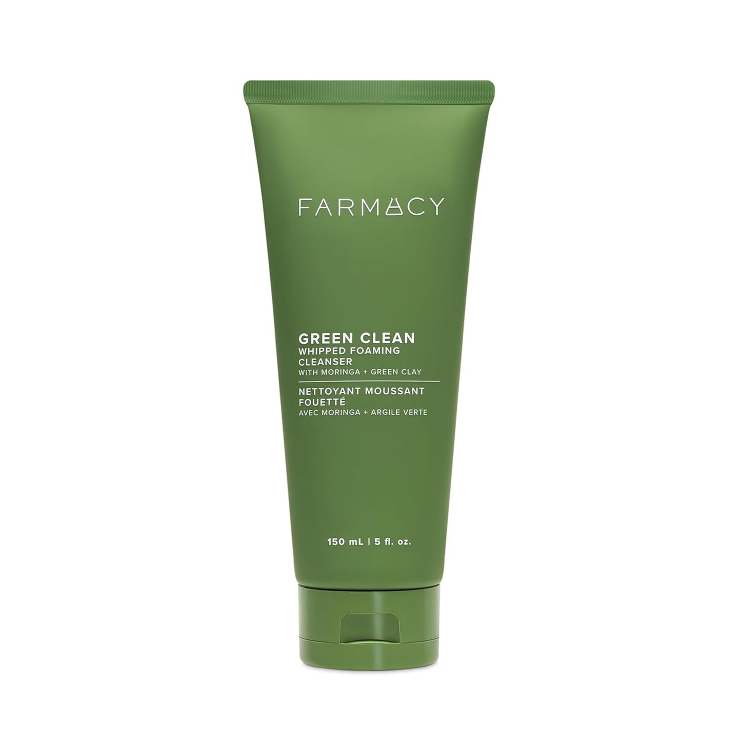 Farmacy Foaming Face Wash for Oily Skin - Whipped Greens Oil-Free Gentle Facial Cleanser + Exfoliator - Infused with Green Clay to Remove Impurities, Control Oil + Maintain Skin Hydration (150ml)-Velvo Beauty