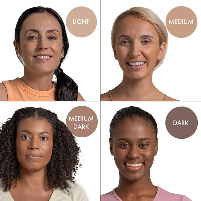 Jerome Alexander My Color Self Adjusting Full Coverage Foundation Makeup with Kabuki Brush (Medium)-Velvo Beauty