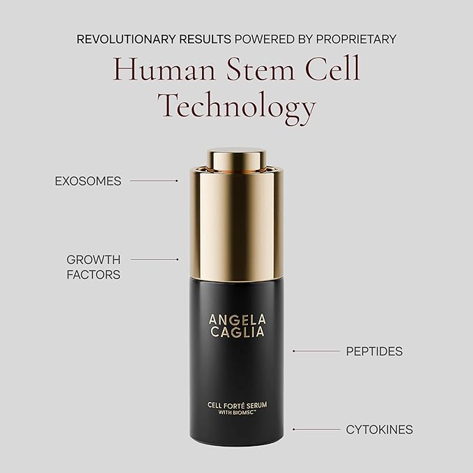Cell Forté Serum | Billions of Human Stem Cell-derived Exosomes, Growth Factors, and Peptides with Hyaluronic Acid for Fine Lines and Wrinkles - Reduces Sun Damage & Hyperpigmentation - 4 in 1 Formula-Velvo Beauty