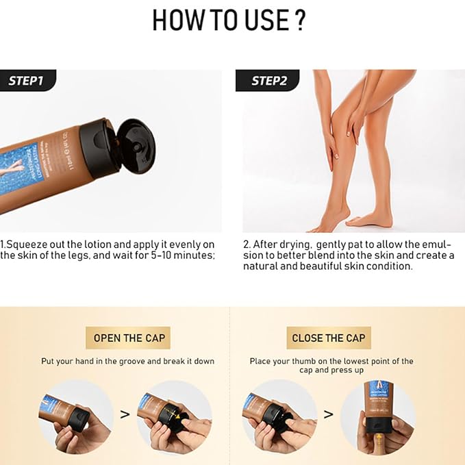 118ml Airbrush Legs, Leg Makeup Lotion, Body Makeup, Waterproof Long Lasting Full Coverage Lightweight Leg Body Cosmetic for Wedding (1#)-Velvo Beauty