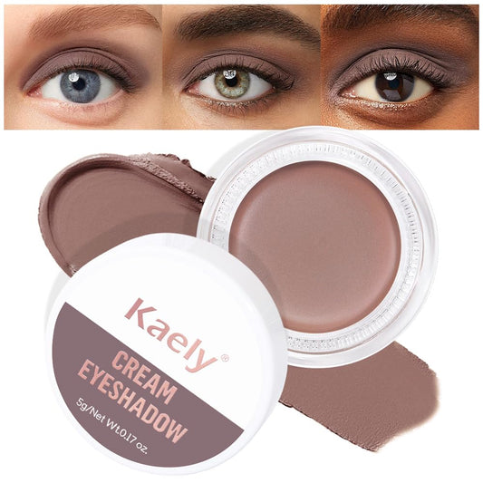 Kaely Single Cream Eyeshadow Pot, Stone Matte Eye Shadow for Older Women High Pigmented Waterproof, Natural Eyeshadow Palette Makeup Brightener, sombras en crema para ojos, Blendable, 22-Velvo Beauty