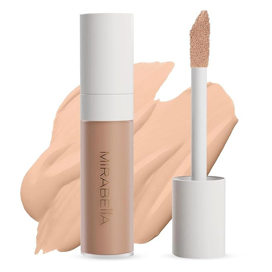 Mirabella Invincible For All Perfecting Under Eye Concealer Full Coverage - Hydrating Makeup Concealer for Dark Circles, Fine Lines & Wrinkles w/Hyaluronic Acid - Medium M120-Velvo Beauty
