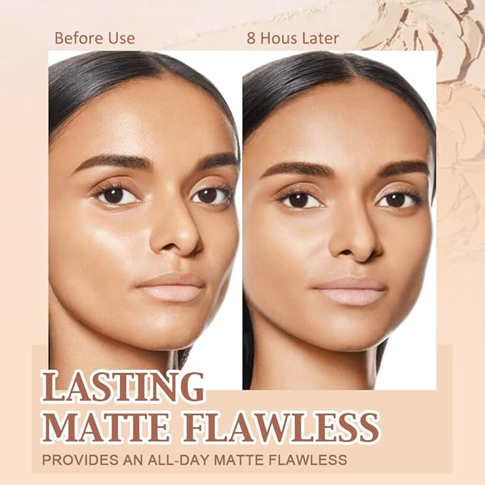 Oil Control Matte Perfection Face Pressed Powder, Matte Smooth Flawless Setting Powder Makeup, Polvo Compacto De Maquillaje, Waterproof Long Lasting, Cruelty Free, 0.35Oz(220 Sand, 1)-Velvo Beauty